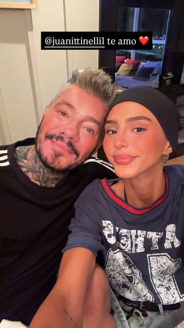 La foto que confirma la paz familiar entre Marcelo Tinelli y su hija Juanita. Crédito: Instagram