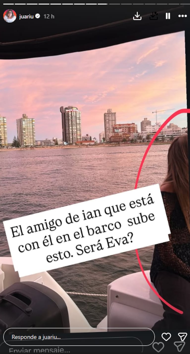 La foto que expondría a Evangelina Anderson con Ian Lucas | Créditos: Instagram @juariu