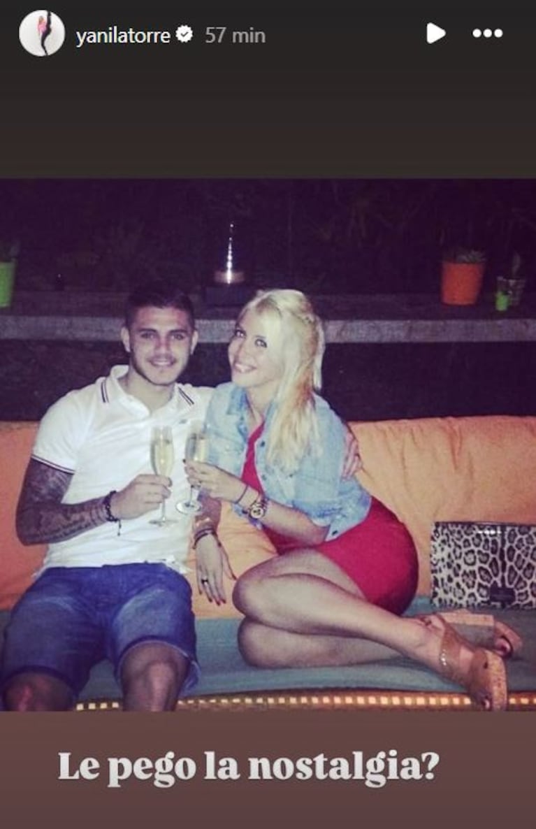 La foto que Mauro Icardi le habría mandado a Wanda Nara. Foto: Captura de Instagram Stories (@yanilatorre)