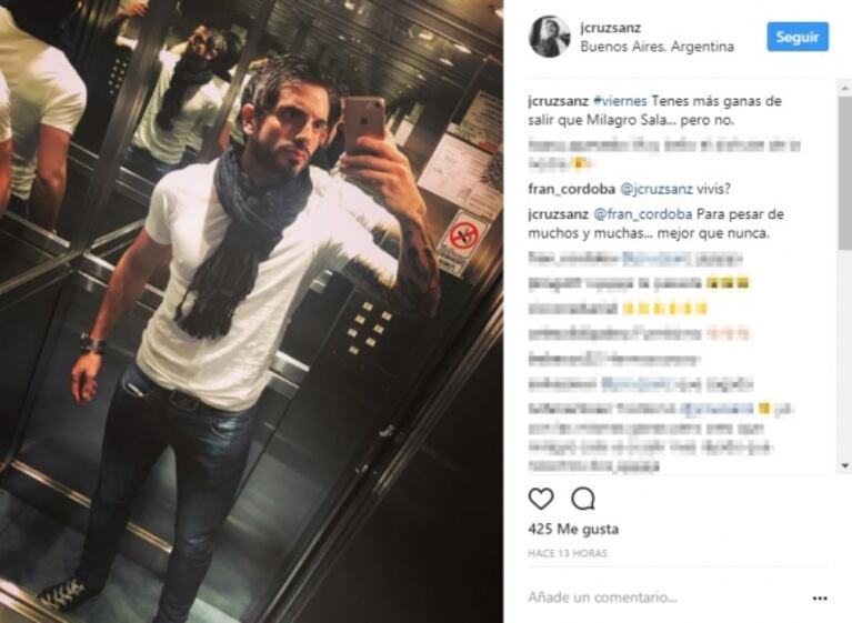 La foto sexy (¡con picante frase!) de Juan Cruz Sanz, a días de su separación de Tamara Bella: "Para pesar de muchos y muchas... mejor que nunca"