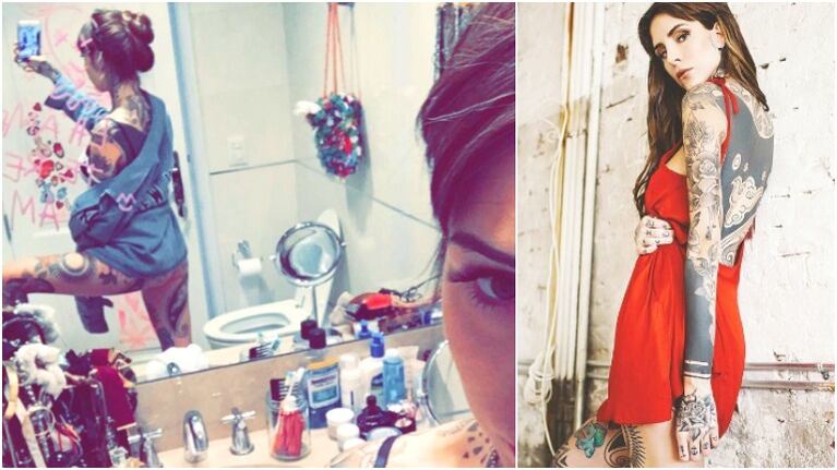 La foto sexy de Candelaria Tinelli en el baño de su casa (Fotos: Instagram)