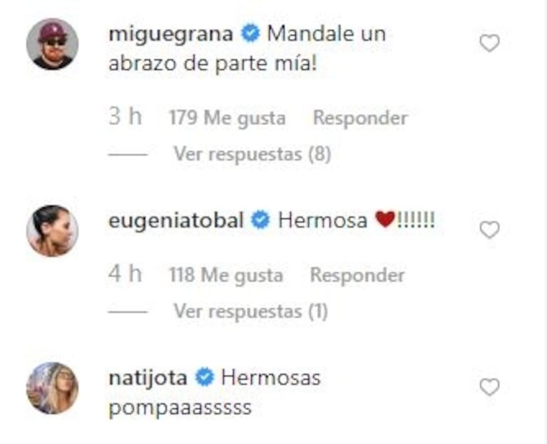 La foto sexy de Carla Peterson y los divertidos comentarios de sus amigas famosas: "Les presentó a mi cola"