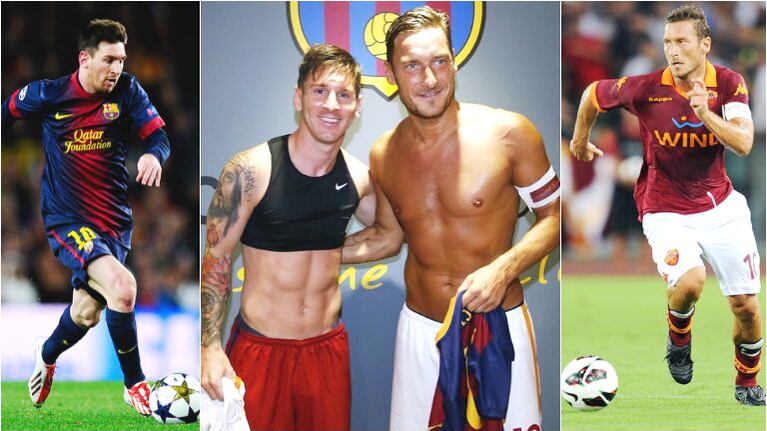 La foto sexy de Leo Messi y Francesco Totti que revolucionó Instagram: ¡duelo de abdominales!
