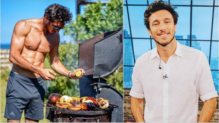 La foto sexy de Pico Mónaco, sin remera y haciendo un asado vegano: Rancho dominguero