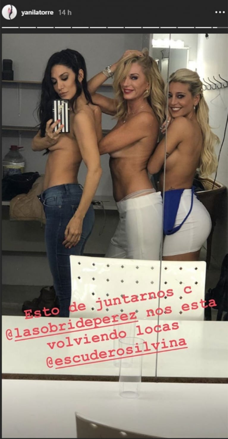 La foto sexy de Silvina Escudero, Yanina Latorre y Pérez: "Esto de juntarnos con Sol nos está volviendo locas"