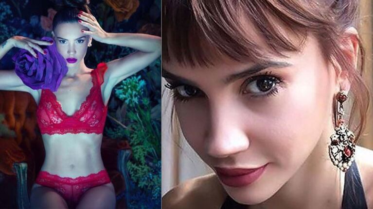 La foto súper hot de Celeste Cid en ropa interior, luciendo un conjunto de encaje rojo con transparencias