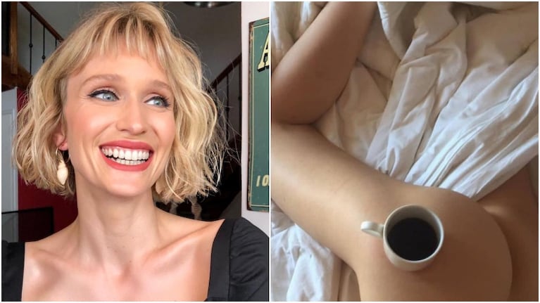 La foto súper sexy de Brenda Gandini y su divertida aclaración: Ese café no es mío y la cola ojalá lo fuese
