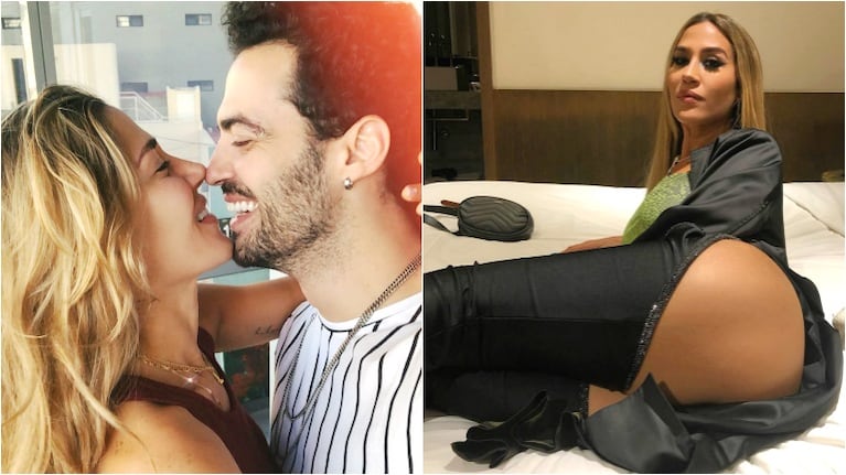 La foto súper sexy de Jimena Barón y la pícara respuesta de Mauro Caiazza (Fotos: Instagram)