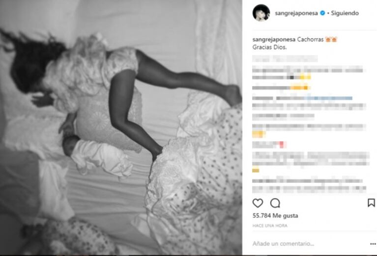 La foto súper tierna de las hijas de la China Suárez durmiendo juntas: "Cachorras; gracias Dios"