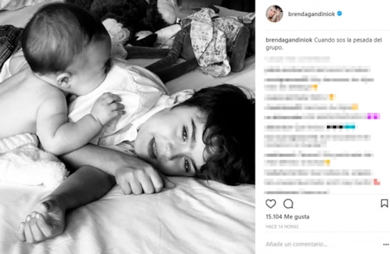 La foto súper tierna de los hijos de Brenda Gandini: "Cuando sos la pesada del grupo" 