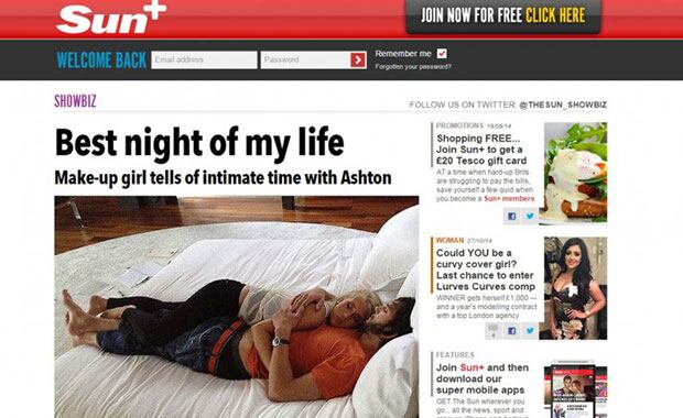 La fotografía de Ashton Kutcher y su supuesta amante (Foto: Web). 