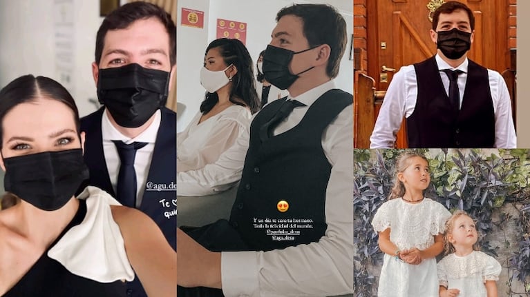 La fotos de la China Suárez y sus hijas en el casamiento de su hermano (Fotos: Capturas de Instagram Stories)