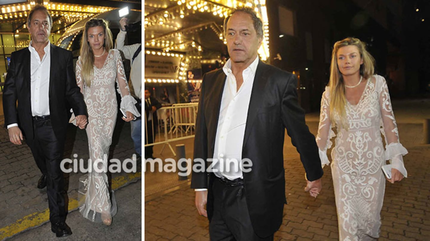 La fotos de la primera salida pública de Daniel Scioli y Gisela Berger tras el nacimiento de Francesca