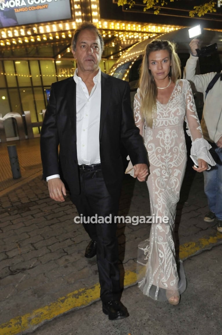 La fotos de la primera salida pública de Daniel Scioli y Gisela Berger tras el nacimiento de Francesca