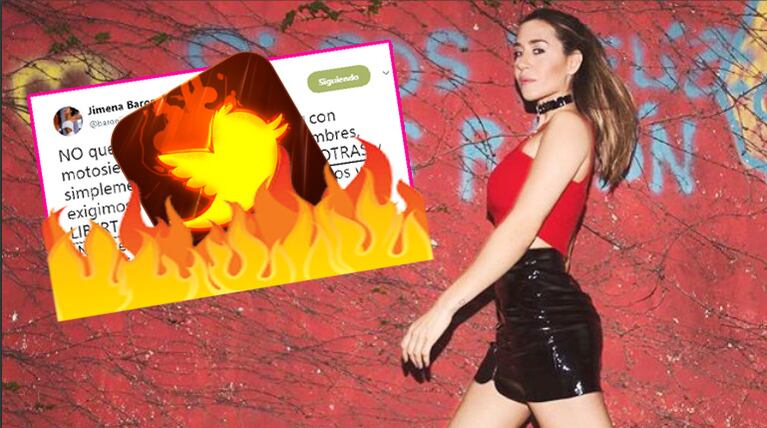 La fuerte postura de Jimena Barón en medio del debate sobre el feminismo en los medios (Foto: Instagram y Captura de Twitter)
