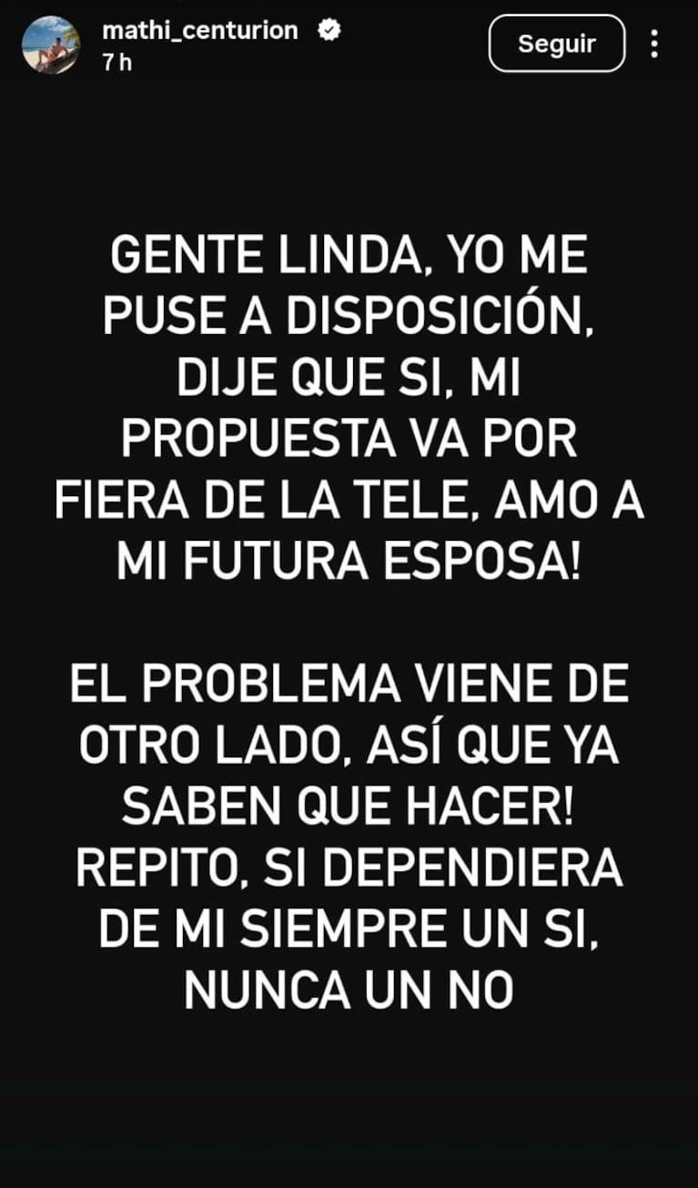 La fuerte reacción del novio de Yipio contra Gran Hermano (Foto de Instagram)