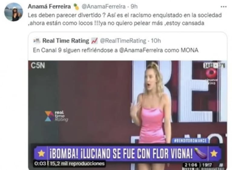 La furia de Anamá Ferreira con Bendita por un informe en el que apareció su rostro: "Así es el racismo enquistado en la sociedad"