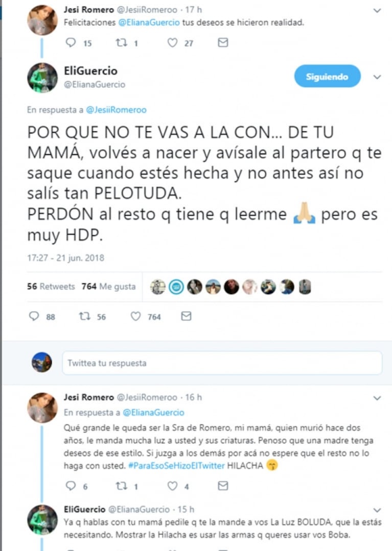 La furia de Eliana Guercio en Twitter: dijeron que estaba feliz por la derrota de la Selección... ¡y estalló!