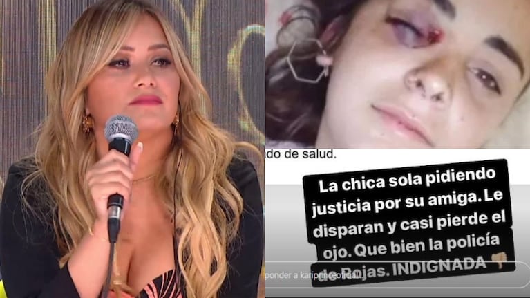 La furia de Karina La Princesita contra el policía que le disparó en el ojo a la amiga de Úrsula (Fotos: Web e Instagram Stories)