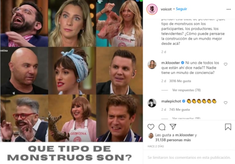 La furia de Marcela Kloosterboer por un polémico desafío de MasterChef Celebrity: "¿Ni uno dice nada?"