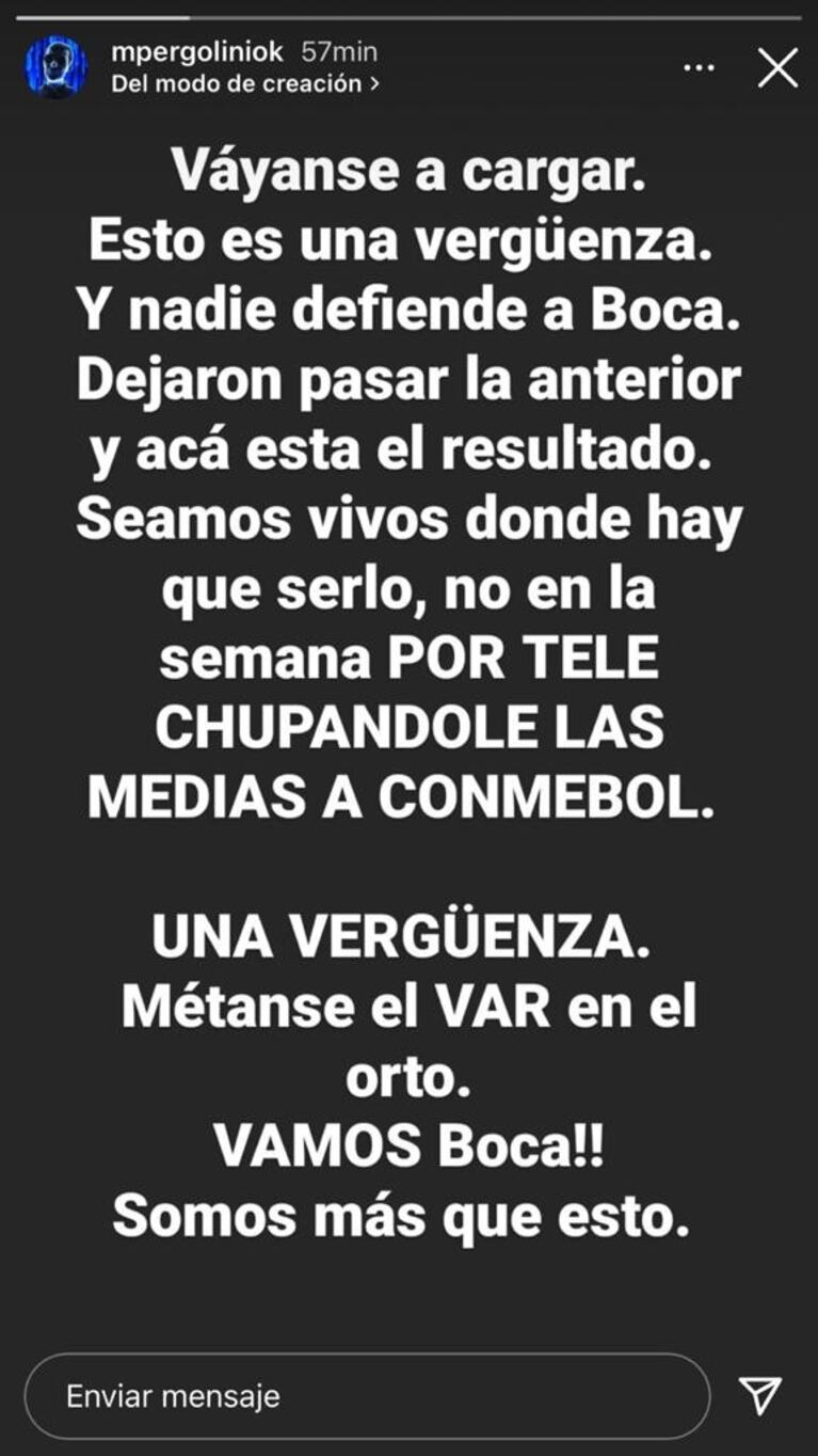 La furia de Mario Pergolini por el gol anulado a Boca y su eliminación de la Copa Libertadores: "Vergüenza"