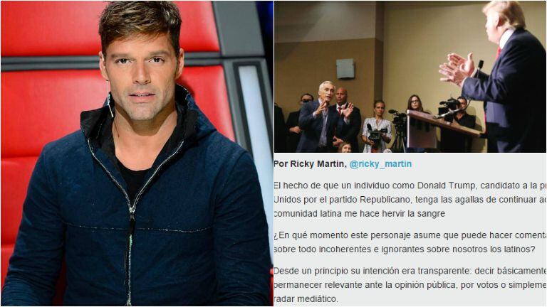 La furia de Ricky Martin contra Donald Trump: el video que lo enojó y su carta abierta. Foto: Web