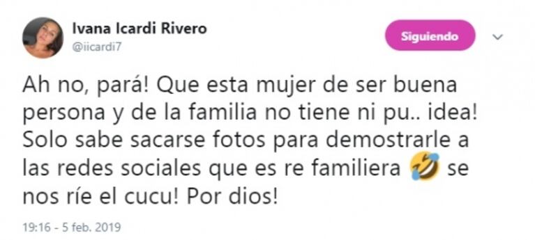 La furiosa reacción de Ivana Icardi a un posteo de Wanda sobre Mauro: "Cuando dejará de ser tan mitómana"