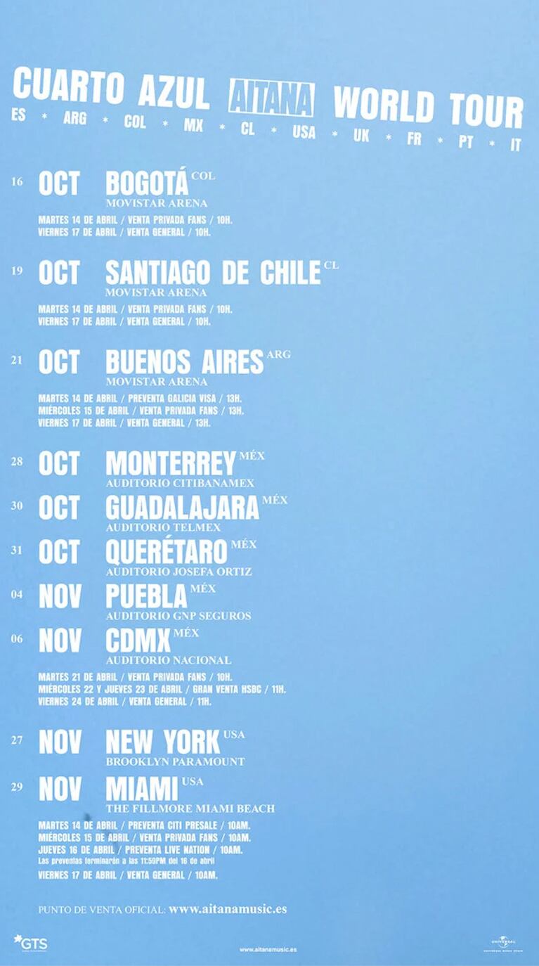 La gira de Aitana (Foto de prensa)