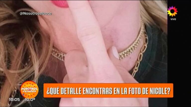 La graciosa reacción de Nicole Neumann cuando dijeron que tenía un chupón en el cuello: "Ojalá, me haría cargo feliz"