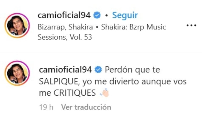 La hermana de Thiago de Gran Hermano imitó a Shakira y le envió un contundente mensaje a sus haters