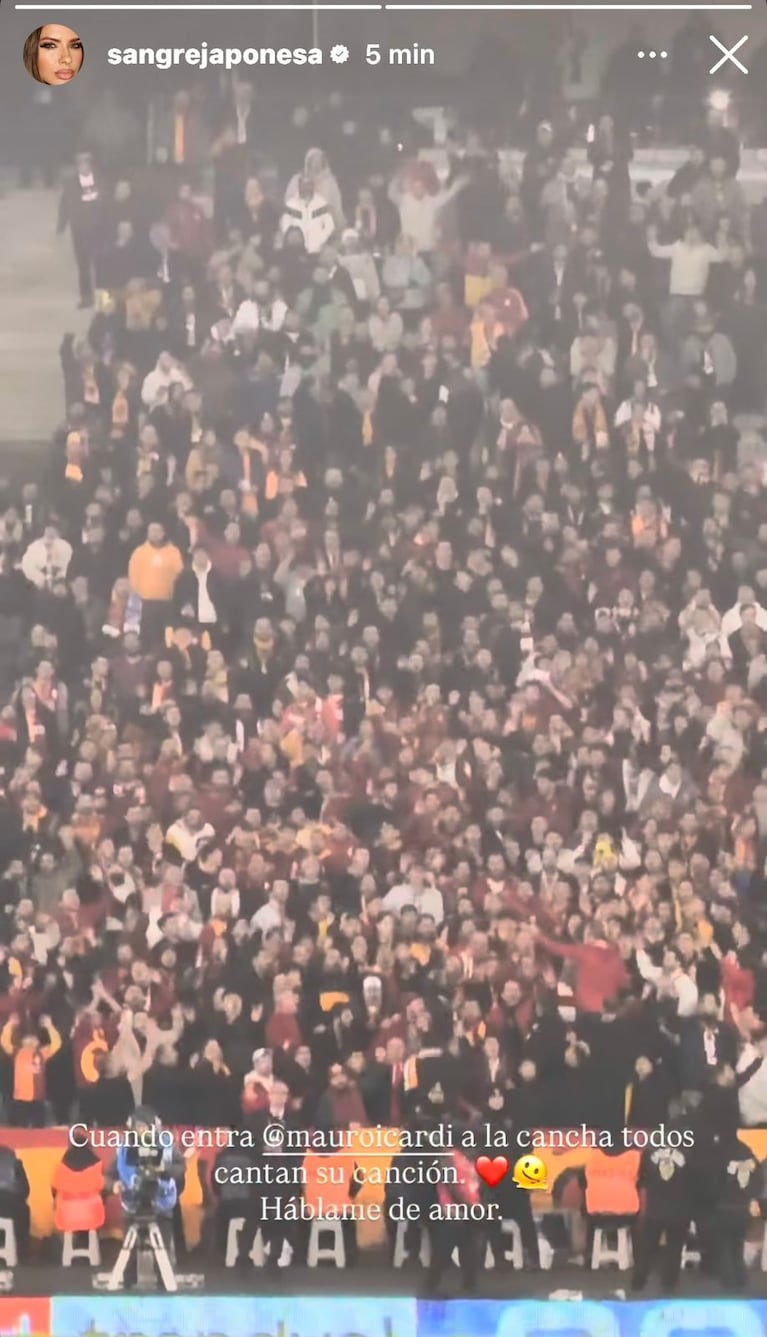 La historia que publicó la China Suárez este sábado tras el cruce mediático de Wanda Nara y Mauro Icardi (Foto: Instagram/@sangrejaponesa).