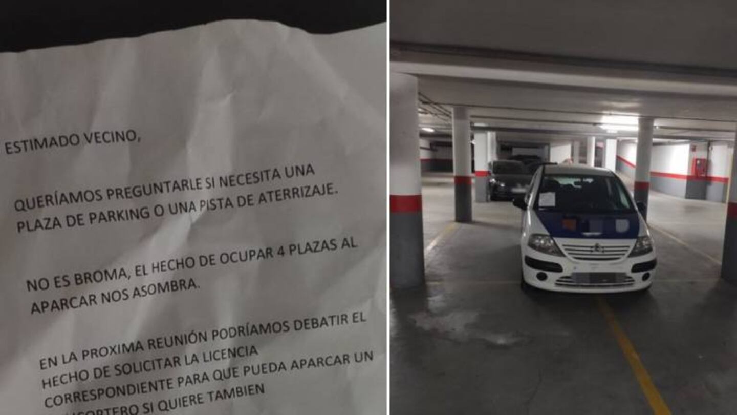 La imperdible nota que unos vecinos le dejaron a un conductor por su auto mal estacionado