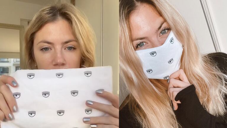 La influencer explicó cómo hacer un barbijo casero.