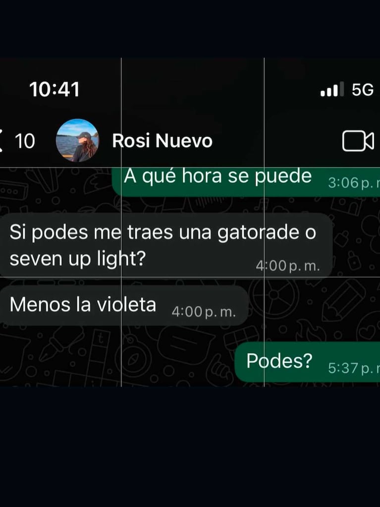 La internación de Rosario Ortega (Foto: Instagram @rior0sa)