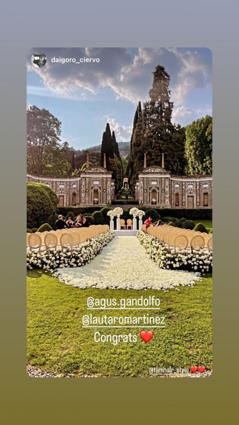 La intimidad de la boda de Lautaro Martínez y Agustina Gandolfo: hotel de lujo, exclusivo menú e invitados famosos