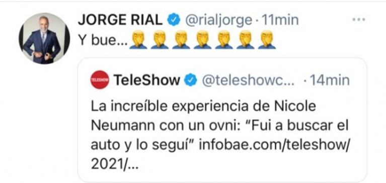 La irónica reacción de Jorge Rial por la experiencia sobrenatural de Nicole Neumann: "Y bueh"