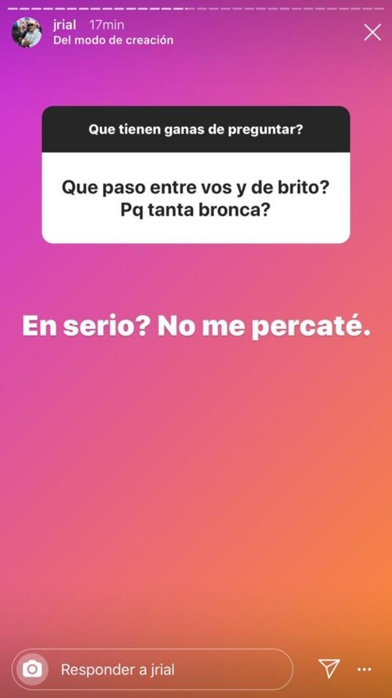 La irónica respuesta de Jorge Rial cuando le preguntaron por "la bronca" con Ángel de Brito: "No me percaté"