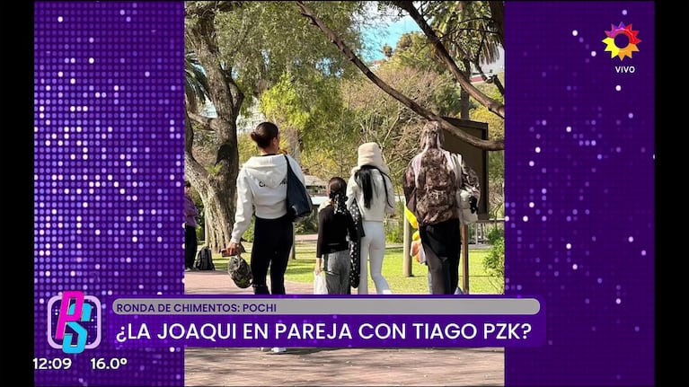 La Joaqui en el Ecoparque con sus hijas y Thiago PZK (Foto: captura de eltrece).