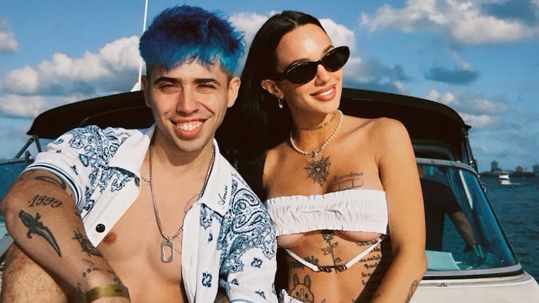 La Joaqui revolucionó las redes con una foto íntima junto a Luck Ra . CRÉDITO: Instagram/@lajoaqui