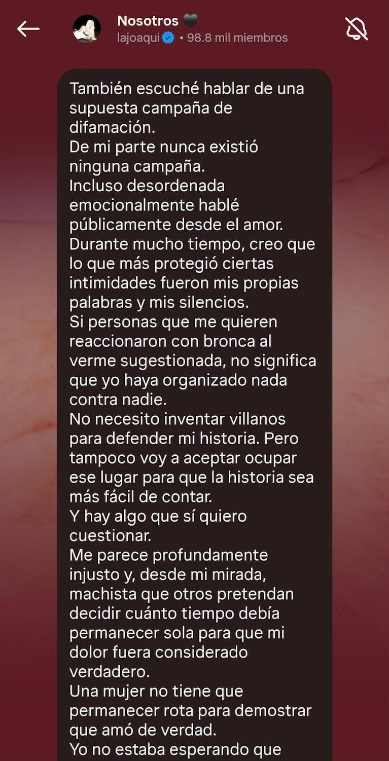 La Joaqui se hartó y contó todo de su separación de Luck Ra y su vínculo con Tiago PZK: “Yo jamás fui desleal”