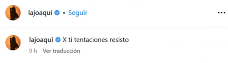 La Joaqui volvió a Instagram y sorprendió con un llamativo mensaje: "Tentaciones"