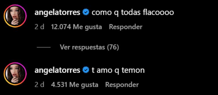 La Joaqui y Ángela reaccionaron el título que sus novios eligieron para su colaboración.