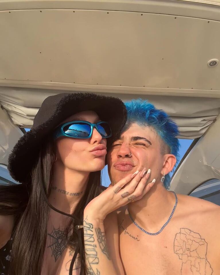 La Joaqui y Luck Ra enamorados (Foto: Instagram).