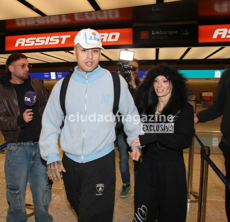 La Joaqui y Tiago PZK (Foto: Movilpress)
