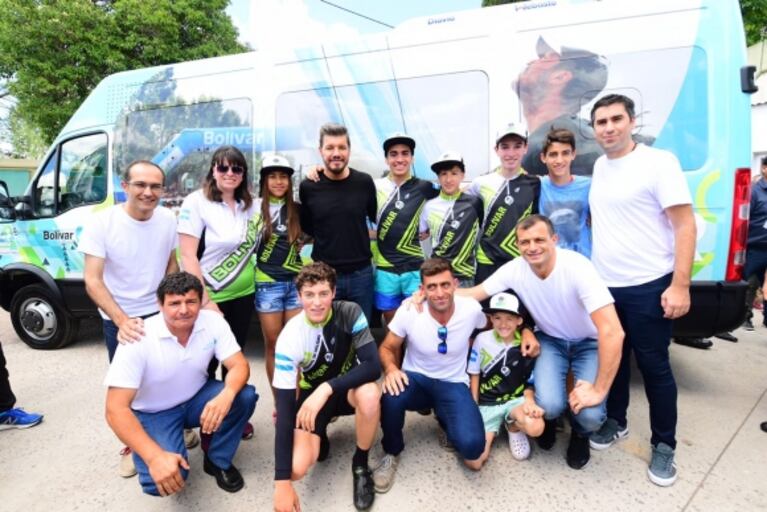 La jornada solidaria de Marcelo Tinelli en un comedor infantil y en el hospital de Bolívar 