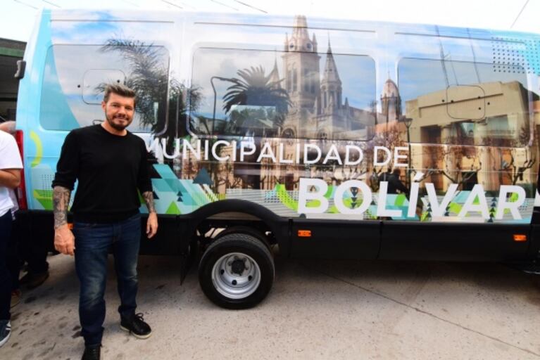 La jornada solidaria de Marcelo Tinelli en un comedor infantil y en el hospital de Bolívar 