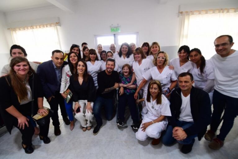 La jornada solidaria de Marcelo Tinelli en un comedor infantil y en el hospital de Bolívar 