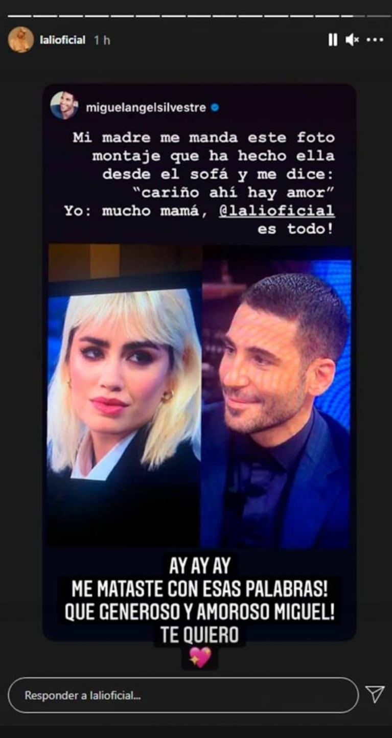 La jugada declaración de amor de Miguel Ángel Silvestre a Lali Espósito en vivo: "Me tiene enamorado, estoy loco por ella"