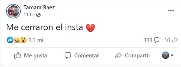 La jugada foto en el jacuzzi por la que le cerraron la cuenta de Instagram a Tamara Báez 