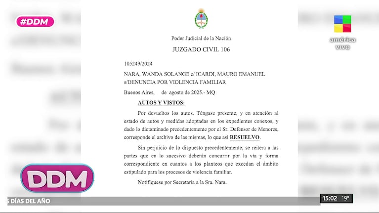 La Justicia archivó la denuncia de violencia de género de Wanda Nara contra Mauro Icardi.